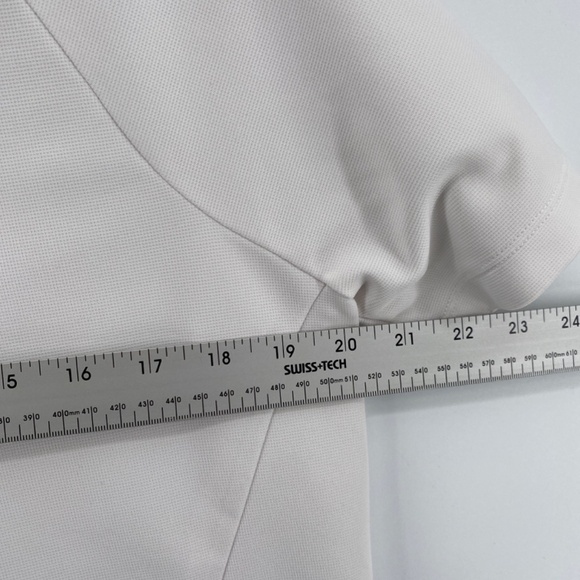 Ashworth Shirt Women's Size XL White 1/4 Front Zip Up Polo Short Sleeve Golf - Picture 6 of 9